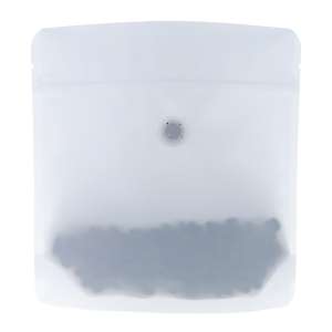 Doypack white matte recyclable 250g - opakowanie 100 szt + struna + wentyl