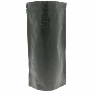 Doypack czarny matowy z wentylem 250g - opakowanie 100 szt.