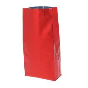 Torebka fałda boczna - gusset - 100g - czerwona - 100 szt [3380]